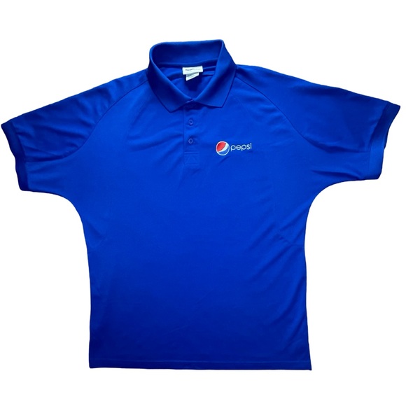 WearGuard Pepsi Blue Polo Shirt Large - Polyester Uniform by Aramark - Picture 1 of 4